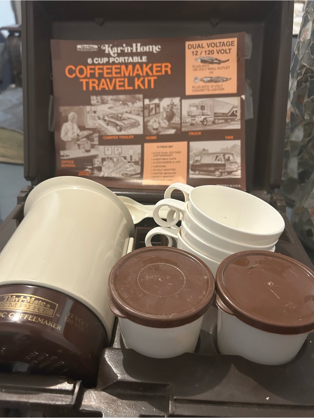 Vtg Empire Travl-Mate Portable Coffee Percolator
